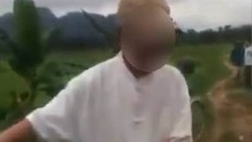 Người đàn ông bị nghi hành vi dâm ô bé gái tại xã Cẩm Phong. Ảnh: VietNamNet