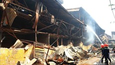 Hiện trường vụ hỏa hoạn. Ảnh: TTXVN