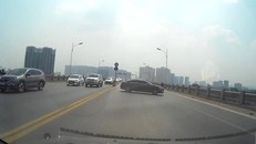 Xử phạt nữ tài xế quay xe trên cầu Vĩnh Tuy gây tai nạn liên hoàn