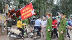 Một trong số 12 chốt cách ly tại xã Sơn Lôi. Ảnh: Thanh Niên