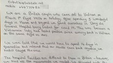 Thư cảm ơn của cặp du khách Anh sau 2 tuần cách ly tại Việt Nam