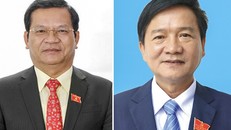 Bí thư Tỉnh ủy Quảng Ngãi Lê Viết Chữ (trái), Chủ tịch UBND tỉnh Quảng Ngãi Trần Ngọc Căng. Ảnh: Zing