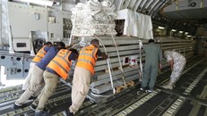 Qatar gửi thiết bị y tế tới cho Lebanon. Ảnh: AFP