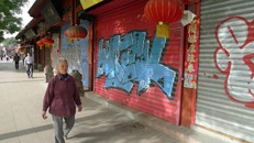 Một tác phẩm graffiti của Wreck tại Bắc Kinh. Ảnh: SCMP