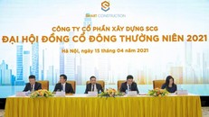 Toàn cảnh Đại hội đồng cổ đông thường niên 2021 của Công ty cổ phần Xây dựng SCG.