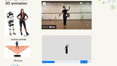 Minh họa công nghệ ghi hình chuyển động và hình động 3D được dự án Di sản số (disanso.vn) dùng để số hóa khoảng 90 động tác cơ bản và trích đoạn của nghệ thuật múa chèo cùng một số điệu múa dân tộc.