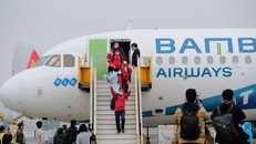 Chuyên cơ đặc biệt của Bamboo Airways đón những 'cô gái vàng' về nước 