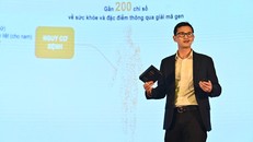 Ông Nguyễn Đức Long - CEO kiêm đồng sáng lập GeneStory giới thiệu về khả năng đánh giá nguy cơ bệnh qua công nghệ giải mã gen. 