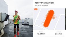 Kỷ lục thời cách ly: chạy 42km trên sân thượng 25m 