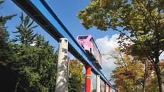 Tàu điện 1 ray ở Incheon - Hàn Quốc. 