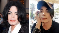 Khuôn mặt giống nhau đến từng milimet giữa Michael Jackson (trái) và Sergio Cortes (phải).