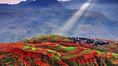 Kỳ lạ vùng đất đỏ rực như lửa cháy