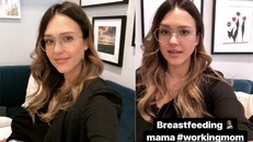 Jessica Alba cho con bú ở công ty vì quá bận rộn