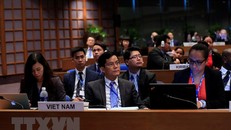 Đoàn đại biểu Việt Nam do Thứ trưởng Bộ Ngoại giao Hà Kim Ngọc dẫn đầu đã tham dự Khóa họp. (Ảnh: TTXVN)