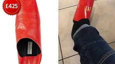Choáng với giày hiệu 13 triệu đồng trông như hộp đựng đồ ăn nhanh