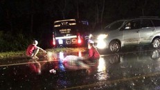 Hiện trường vụ tai nạn làm 2 thanh niên tử vong. Ảnh: B.N