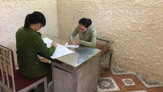 Nguyễn Thị Thắm tại cơ quan điều tra Công an tỉnh Hà Tĩnh.