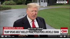 Tổng thống Donald Trump bình luận về tuyên bố của bà Michelle Obama Ảnh: PV.