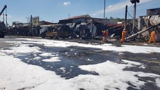 Hiện trường vụ tai nạn. Ảnh: B.H.