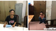 Sang và Nghĩa tại cơ quan công an.