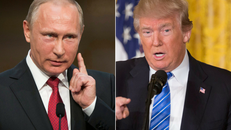 Tổng thống Nga Vladimir Putin (trái) và Tổng thống Mỹ Donald Trump. Ảnh: AP