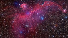 Đám mây khí Sh2-296 tạo thành “đôi cánh”, trải dài trên khoảng cách 100 năm ánh sáng.