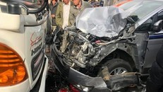 Hiện trường vụ tai nạn. Ảnh: T. N.