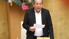 Phó Thủ tướng Thường trực Chính phủ Trương Hoà Bình chủ trì cuộc họp. Ảnh: VGP/Lê Sơn