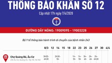 Thông báo khẩn của Bộ Y tế tìm người tiếp xúc với bệnh nhân 243
