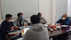 HLV Park Hang-seo vẫn làm việc cùng đội ngũ trợ lý hàng ngày. Ảnh: VFF.