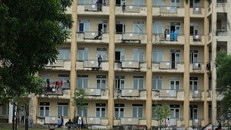 Khu ký túc xá trong trường ĐH Hà Tĩnh.