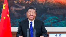 Chủ tịch Trung Quốc Tập Cận Bình có bài phát biểu trực tuyến tại hội nghị của Hội đồng Y tế thế giới ngày 18/5. Ảnh: Xinhua