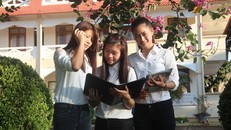 SV Khoa Sư phạm - Trường ĐH Tây Nguyên. Ảnh: Lê Yên