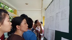 Thí sinh, phụ huynh tìm hiểu thông tin xét tuyển vào Đại học Bách khoa Hà Nội. (Ảnh: PM/Vietnam+)