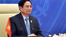 Thủ tướng Phạm Minh Chính: "ASEAN cần kiên định lập trường nguyên tắc về Biển Đông". Ảnh VGP/Nhật Bắc
