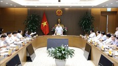 Phó Thủ tướng Lê Minh Khái phát biểu tại cuộc họp. Ảnh: An Đăng/TTXVN