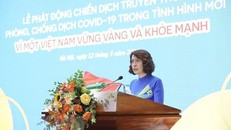 Thứ trưởng Nguyễn Thị Liên Hương phát biểu tại buổi lễ. (Ảnh: Minh Quyết/TTXVN)