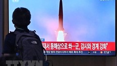 Quân đội Hàn Quốc: Triều Tiên phóng 2 tên lửa đạn đạo tầm ngắn ra vùng biển phía Đông