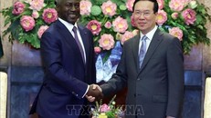 Chủ tịch nước Võ Văn Thưởng tiếp Chủ tịch Quốc hội Bờ Biển Ngà