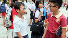 Hai trường ở Thành phố Hồ Chí Minh thi khảo sát để tuyển sinh lớp 6