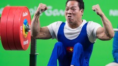 Lực sĩ Lê Văn Công được kỳ vọng đem về HCV cho đoàn thể thao Việt Nam. Ảnh: Vietnamplus