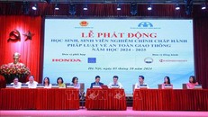 Phát động học sinh, sinh viên chấp hành pháp luật về an toàn giao thông năm học 2024-2025