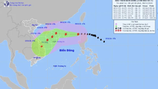 Bão số 7 di chuyển chậm hướng Tây, biển động dữ dội