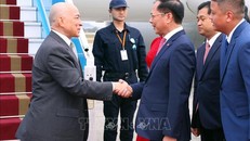 Quốc vương Campuchia đến Hà Nội, bắt đầu thăm cấp Nhà nước tới Việt Nam