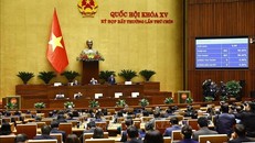 Quốc hội quyết thông qua Luật sửa đổi, bổ sung một số điều của Luật Tổ chức Quốc hội. Ảnh: Doãn Tấn/TTXVN.