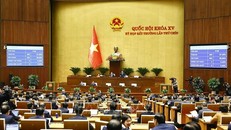 Quốc hội biểu quyết thông qua Luật Tổ chức Chính phủ (sửa đổi). Ảnh: Doãn Tấn/TTXVN.