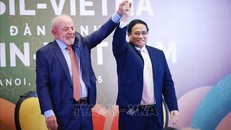 Thủ tướng Phạm Minh Chính và Tổng thống Lula da Silva cùng dự Diễn đàn kinh tế Việt Nam - Brazil