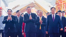 Tổng Bí thư Tô Lâm, Thủ tướng Chính Phủ Phạm Minh Chính, cùng các lãnh đạo, nguyên lãnh đạo Đảng, Nhà nước, Chính phủ, thành phố Hà Nội tham dự sự kiện Khánh thành Trung tâm Hội chợ Triển lãm Quốc gia