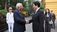 Chủ tịch nước Lương Cường chủ trì lễ đón chính thức Chủ tịch Hội đồng châu Âu