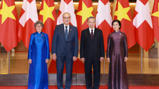 Tổng Bí thư, Chủ tịch nước Tô Lâm chủ trì Lễ đón Tổng thống Liên bang Thụy Sĩ thăm chính thức Việt Nam